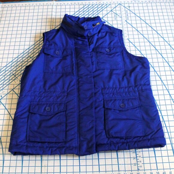 Liz Claiborne Royal Blue Hooded Puffer Vest, IX - Picture 3 of 10